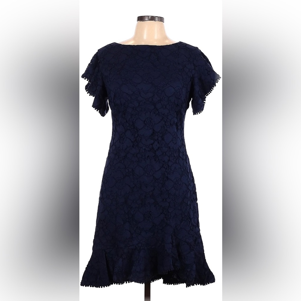Vince Camuto Women's Lace Flounce-Hem Dress